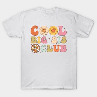 Cool Big Sis Club Funny Big Sister Retro T-Shirt